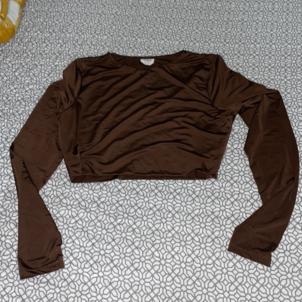 Garage crop top satin